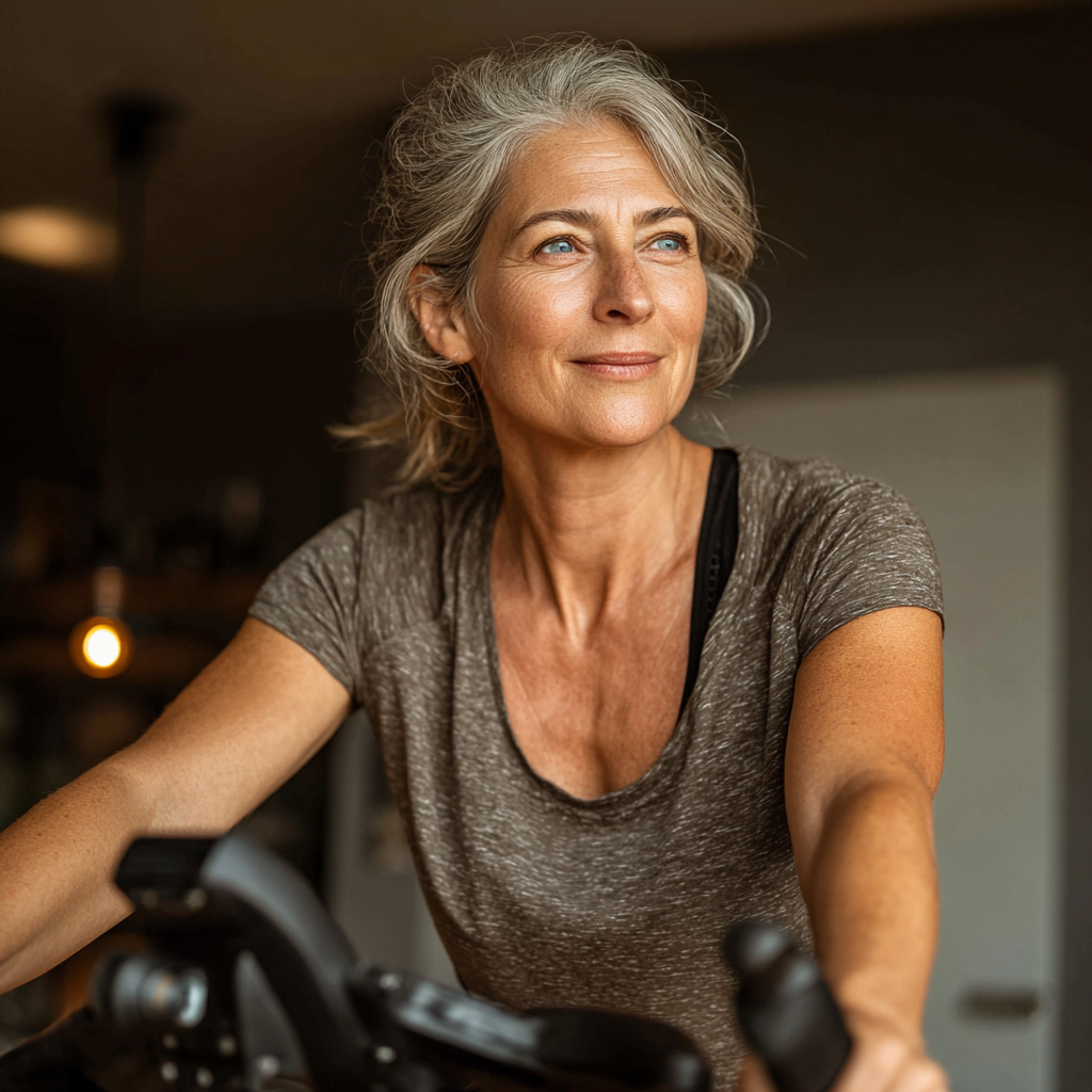 Възрастни хора практикуват фитнес на открито в парк